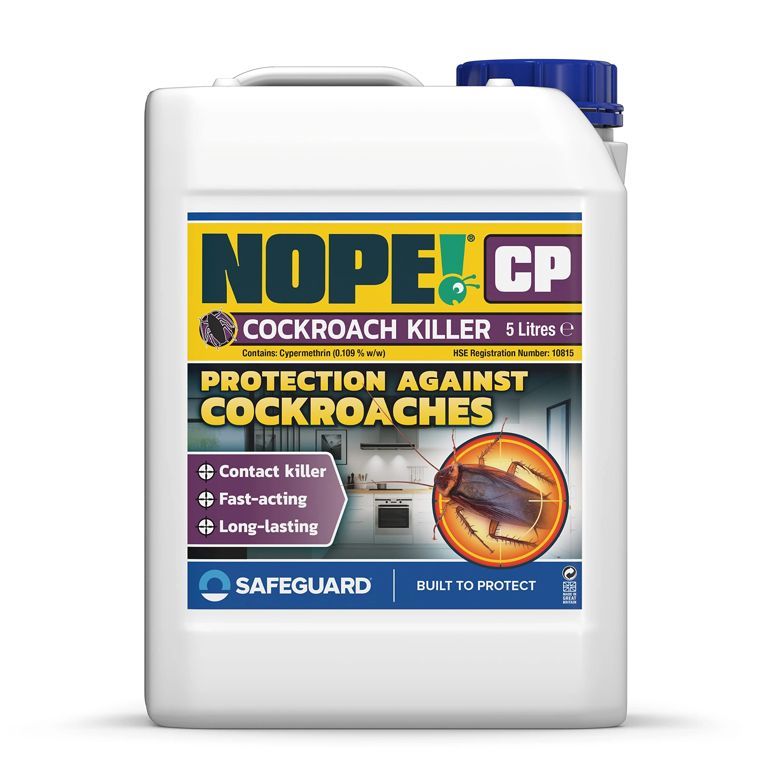 NOPE! CP Cockroach Killer Spray (5L) Odourless, Strong, Contact Killer for Home use.