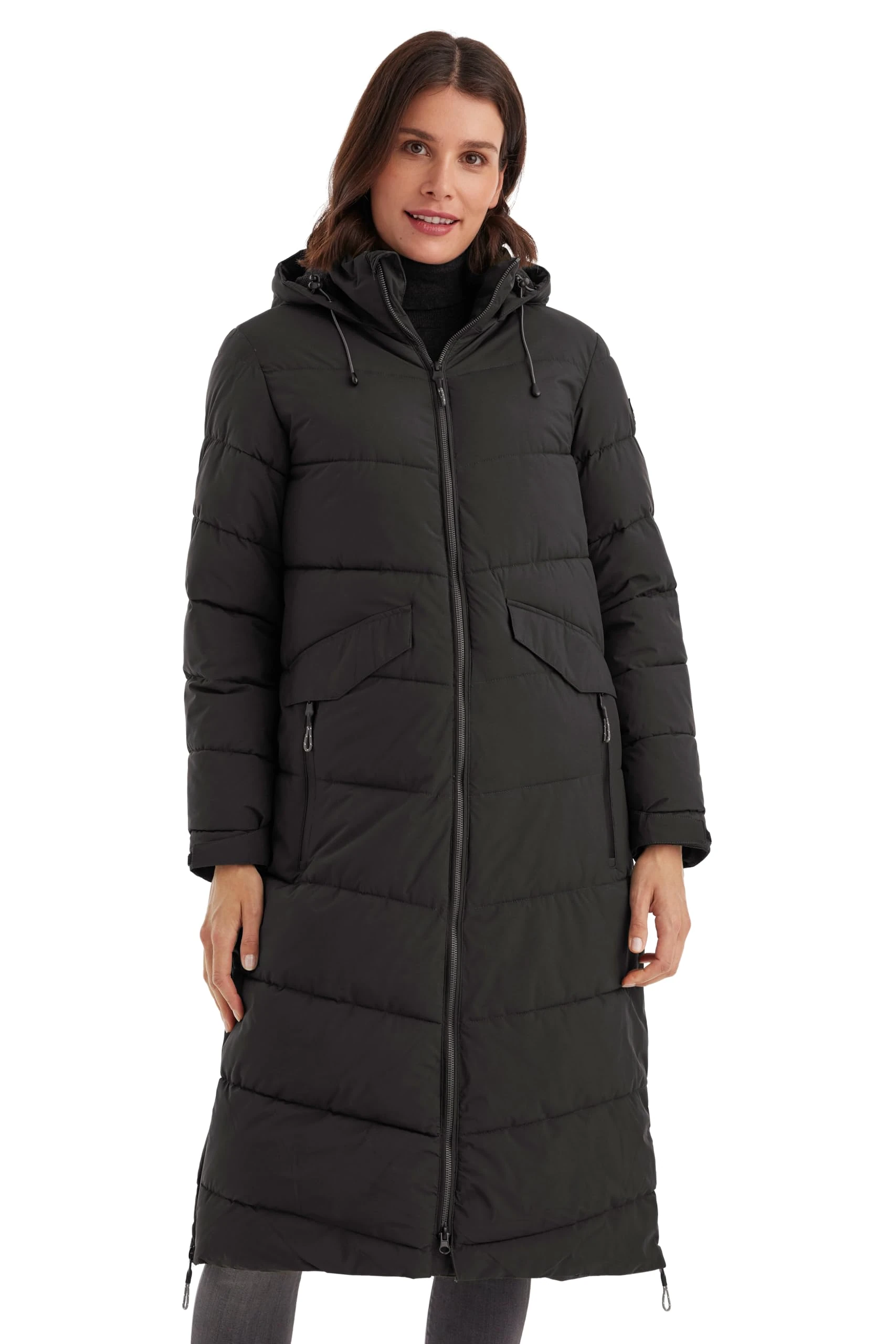 Killtec Ladies Kow 62 Wmn Qltd Ct Winter Coat Down Look Hooded Coat