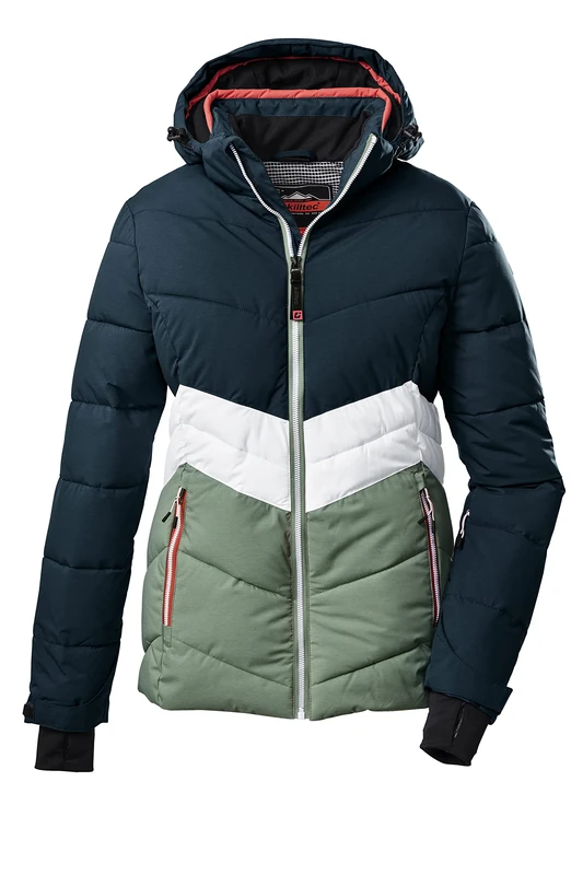 Killtec Women's Ksw 1 Wmn Ski Qltd Winter Jacket in Down Look with Zip-Off Hood and Snow Guard