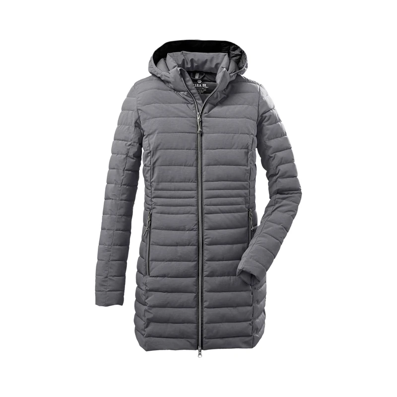 G.I.G.A. DX Bacarya 34275-000 Women's Casual Functional Parka in Down Look with Zip-Off Hood, Grey, EU 34 / UK 6