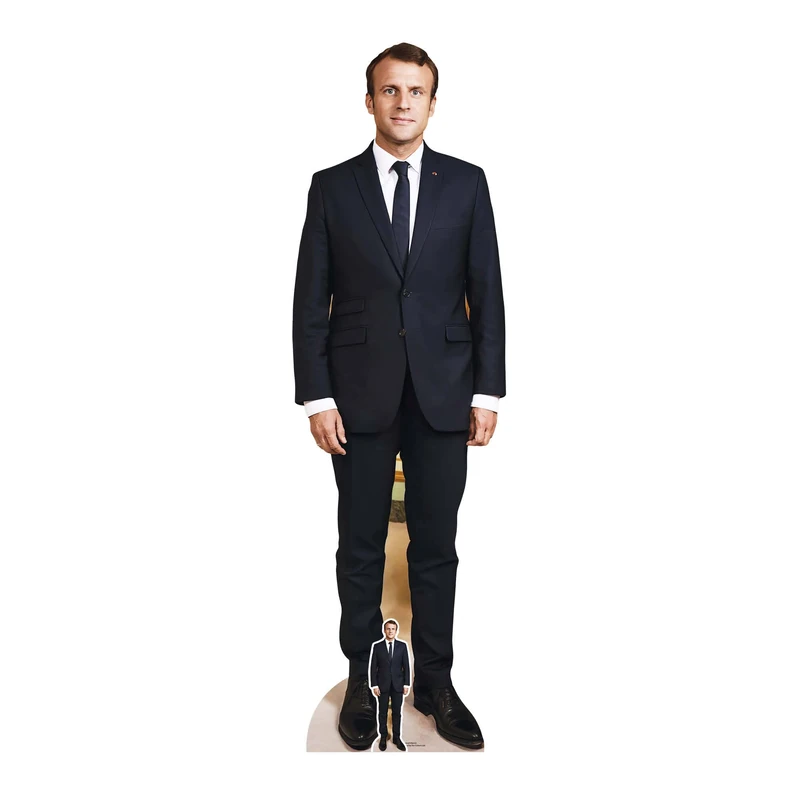 Star Cutouts SC4076 Emmanuel Macron French President France Lifesize Cardboard Cutout with Free Mini - Image 1