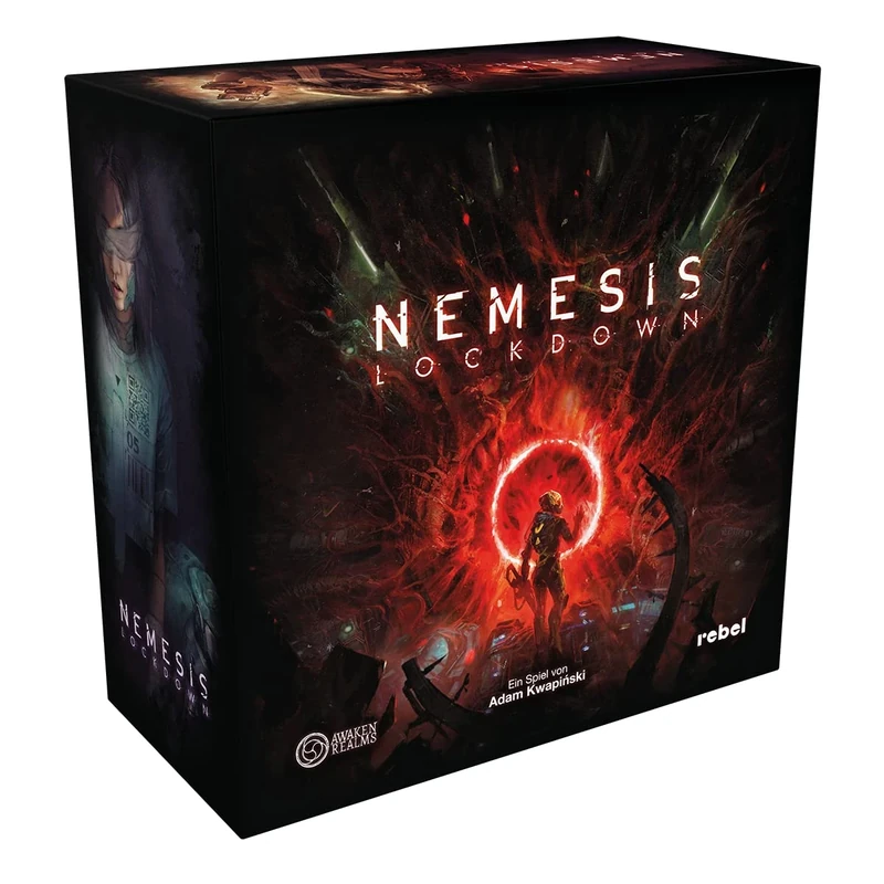 Awaken Realms Asmodee Nemesis: Lockdown, Dungeon Crawler Expert Game, 1-5 Players, From 14+ years, 60-180 Minutes, Language: German