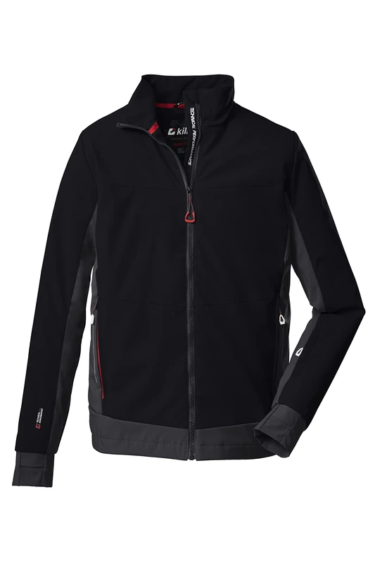 Killtec Men's Kow 89 Mn Sftshll Jckt Softshell Jacket with Stand-up Collar, Black, L