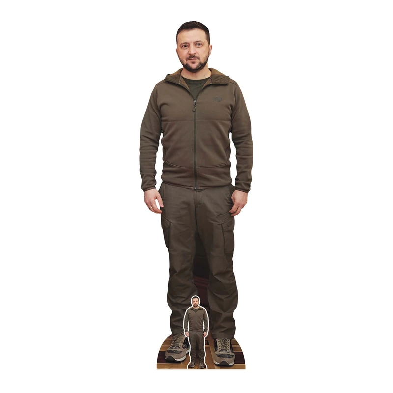 STAR CUTOUTS SC4078 Volodymyr Zelenskyy President Ukraine Lifesize Cardboard Cutout with Free Mini