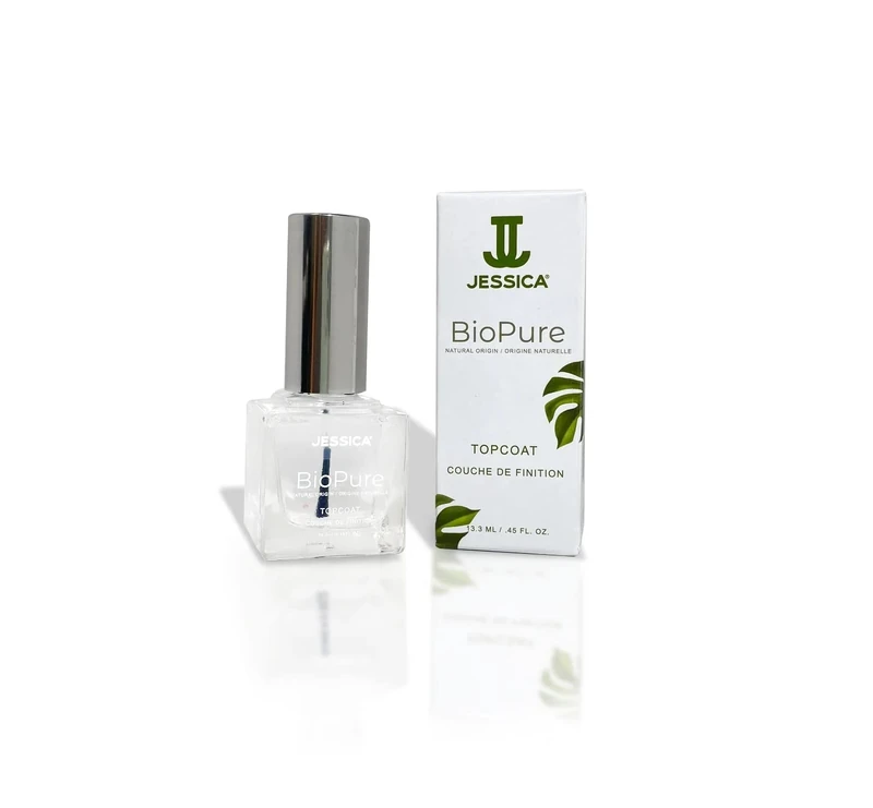 JESSICA The BioPure Collection | Natural Origin Top Coat, 13.3ml | High-Gloss Finish
