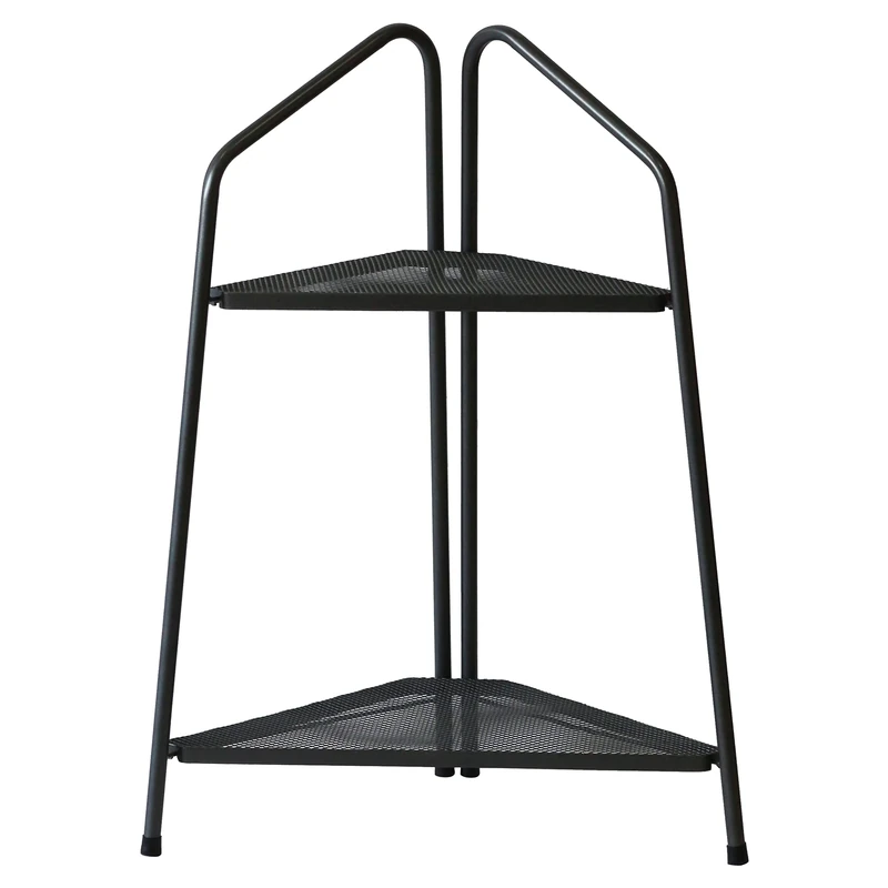 VegTrug Modern Corner Plant Stand 2 Shelf, Black, PSM-C02 UK