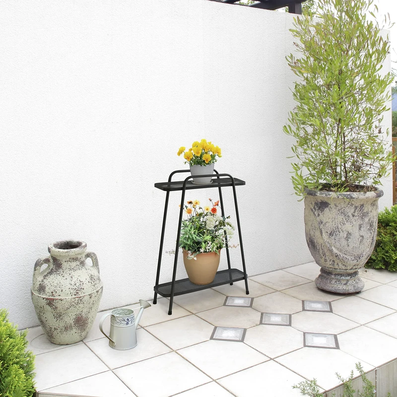 VegTrug Modern Plant Stand 2 Shelf Tall