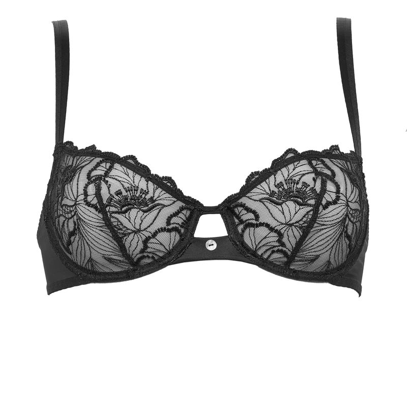 Maison Lejaby Women's Flora Bra, Black, M - Image 1