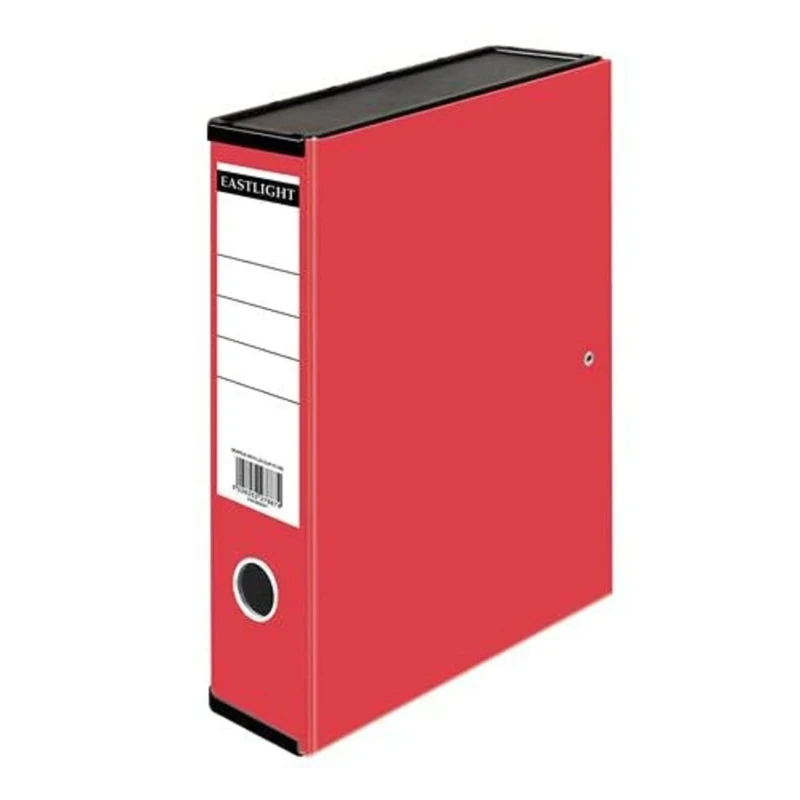 Box File Paper on Board, Foolscap, 70mm Capacity, Red, Pack of 10