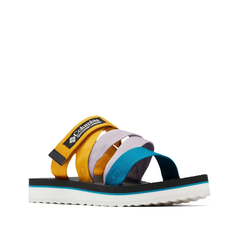 Columbia Alava Slide Women's Sandals, Golden Yellow x Snowcap, 3 UK