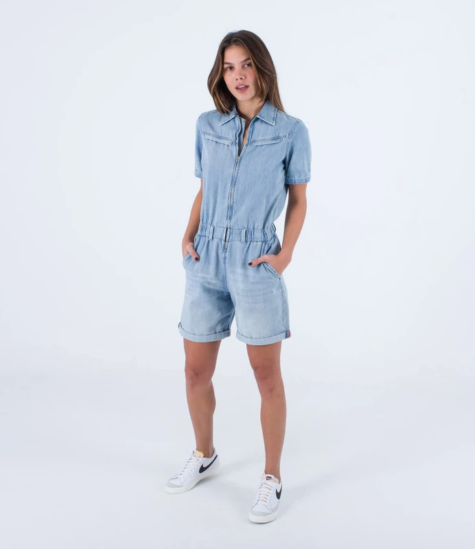 Hurley W Oceancare Denim Short Overall