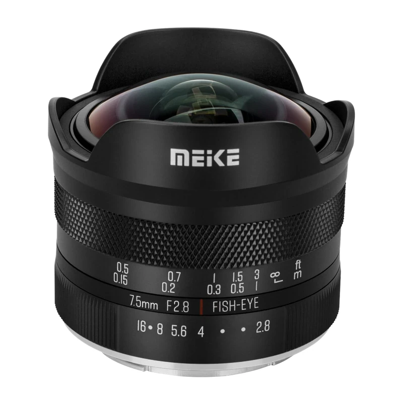Meike 7.5mm f2.8 Ultra Wide Circular Fisheye lens Manual Focus APS-C Lens Compatible with Sony E Mount Mirrorless Camera NEX 3 5T NEX 6 7 A6400 A6600 A6000 A6100 A6300 A6500
