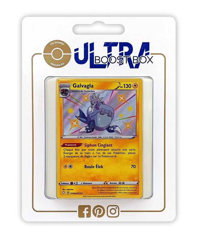 Galvagla SV046 Shiny Chromatic Ultraboost X Sword and Shield 4.5 Radiant Fates - Box of 10 French Pokémon Cards - Image 1