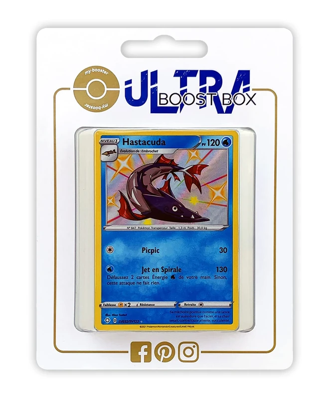 Hastacuda SV032 Shiny Chromatic Ultraboost X Sword and Shield 4.5 Radiant Fates - Box of 10 French Pokémon Cards