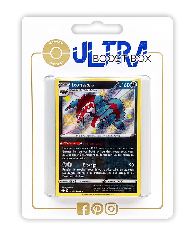 Ixon de Galar SV080 Shiny Chromatic Ultraboost X Sword and Shield 4.5 Radiant Fates - Box of 10 French Pokémon Cards