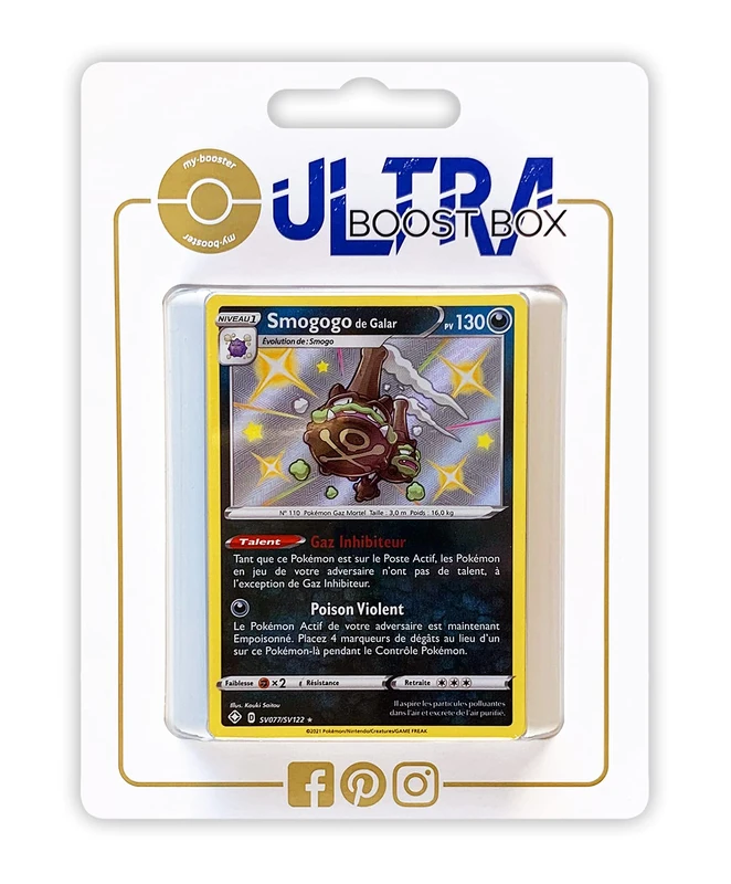 Smogogo de Galar SV077 Shiny Chromatic Ultraboost X Sword and Shield 4.5 Radiant Fates - Box of 10 French Pokémon Cards