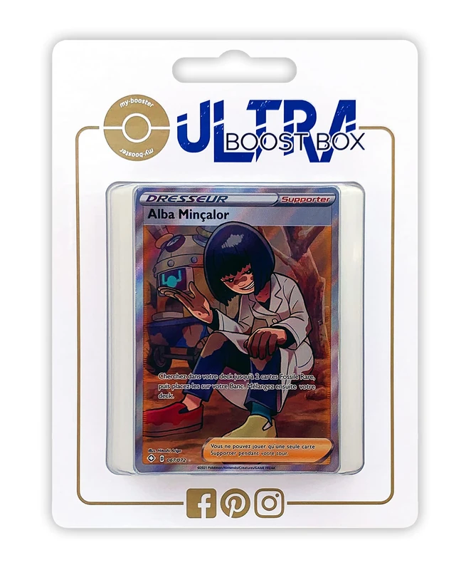 Alba Minçalore 67/72 Full Art Trainer - Ultraboost X Sword and Shield 4.5 Radiant Fates - Box of 10 French Pokémon Cards - Image 1