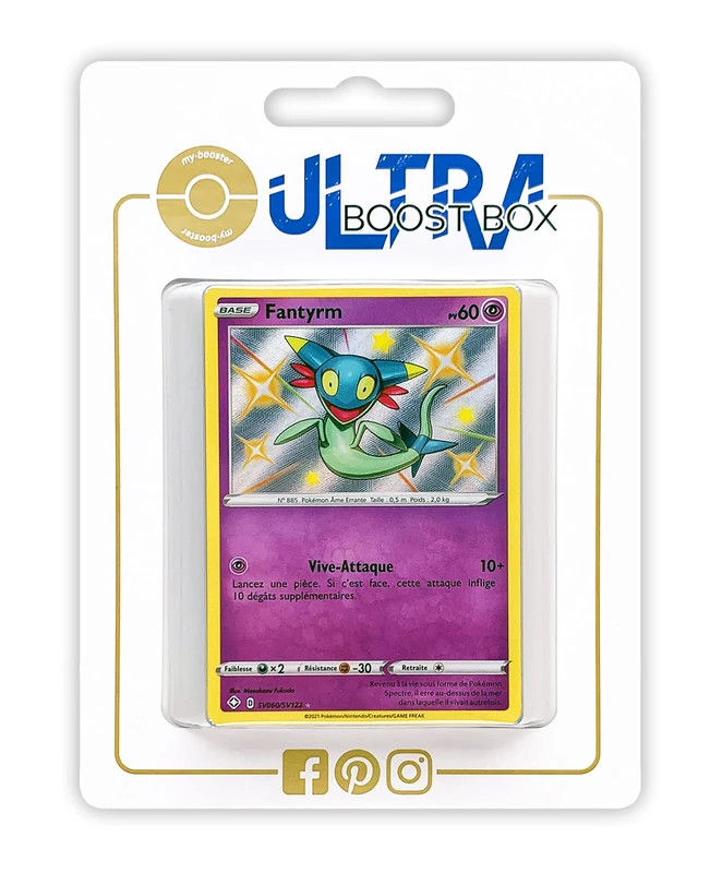 Fantyrm SV060 Shiny Chromatic Ultraboost X Sword and Shield 4.5 Radiant Fates - Box of 10 French Pokémon Cards