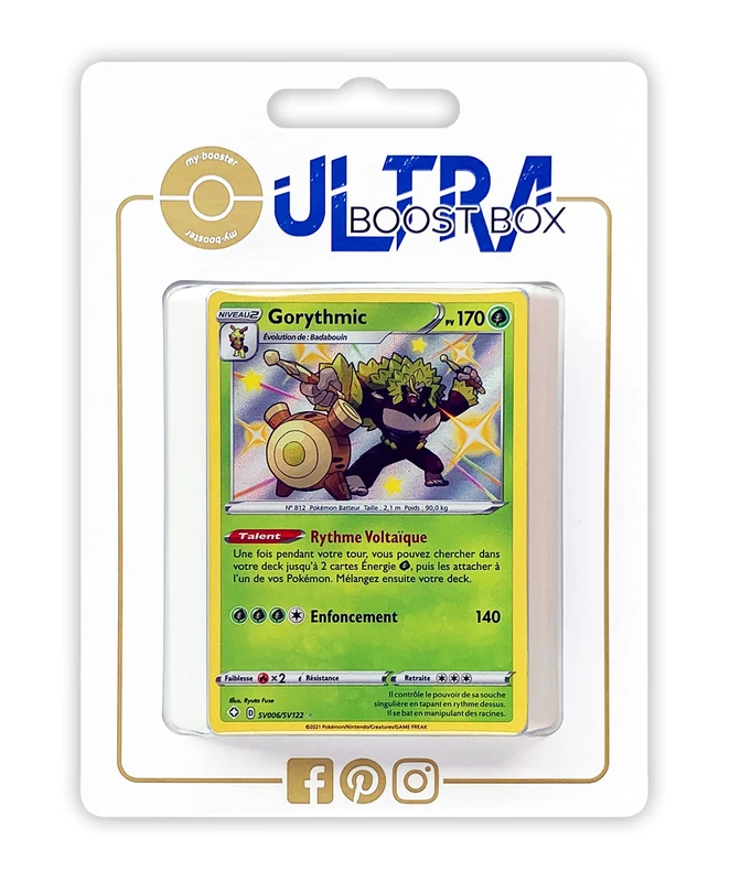 Gorythmic SV006 Shiny Chromatic Ultraboost X Sword and Shield 4.5 Radiant Fates - Box of 10 French Pokémon Cards - Image 1