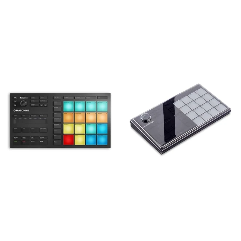 Native Instruments Maschine Mikro Mk3 – Monark and Reaktor Prism Softwares. Includes 1.6 GB Keyboard Factory Selection Samples & Decksaver Native Instruments Maschine Mikro Mk3 Keyboard Cover