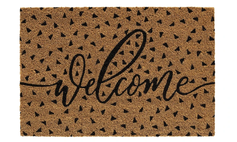 HAMAT - E-Coco Doormat - Welcome Triangles - 40 x 60 cm - Image 1