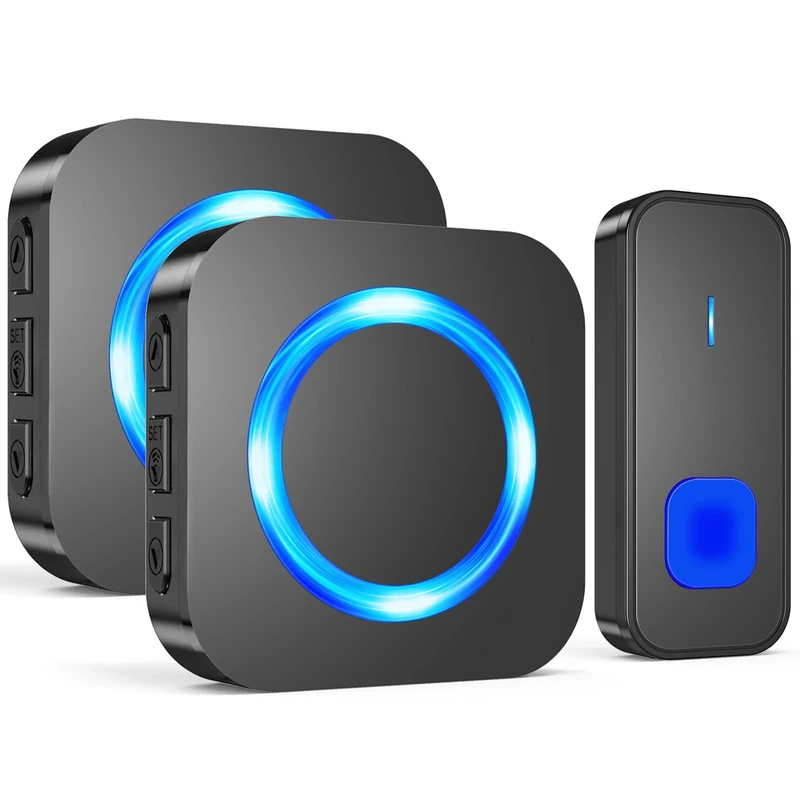 SURFOU Wireless Doorbell - 1300ft Range, Waterproof Chime, LED