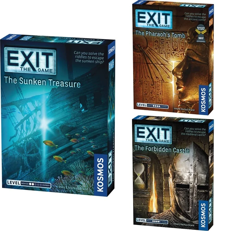 Thames & Kosmos | EXIT BUNDLE | EXIT: The Sunken Treasure | The Forbidden Castle | The Pharaoh's Tomb |