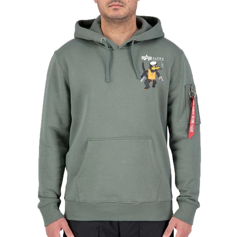ALPHA INDUSTRIES Men's PB Squadron Hoody HOODY, 432-vintage green, - Image 1