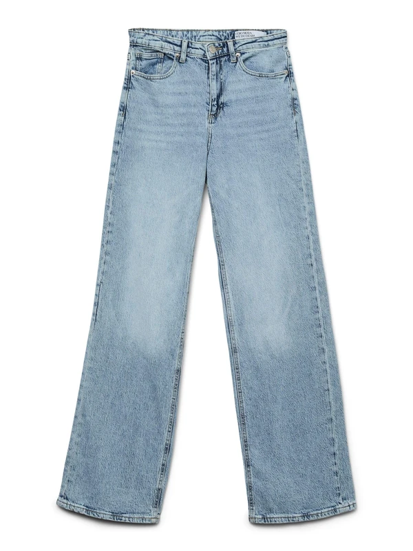 VERO MODA Female Wide Cut VMTESSA Wide Cut Jeans, Light Blue (Light Blue Denim), 32W x 30L