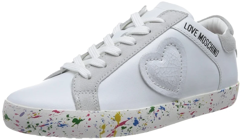 Love Moschino Women's JA15092G1GIAF Sneaker, White, 8 UK