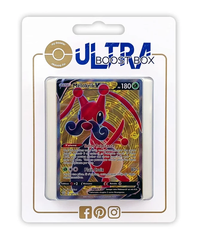 Mélokrik V (Kricketune V) 142/163 Full Art - Ultraboost X Epée et Bouclier 5 Styles de Combat - Box of 10 Pokemon French cards