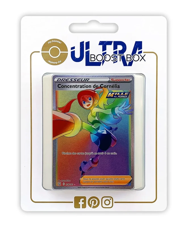 Concentratin de Cornélia (Korrina's Focus) 174/163 Rapid Strike Shiny Rainbow Trainer - Ultraboost X Epée et Bouclier 5 Styles de Combat - Box of 10 Pokemon French Cards