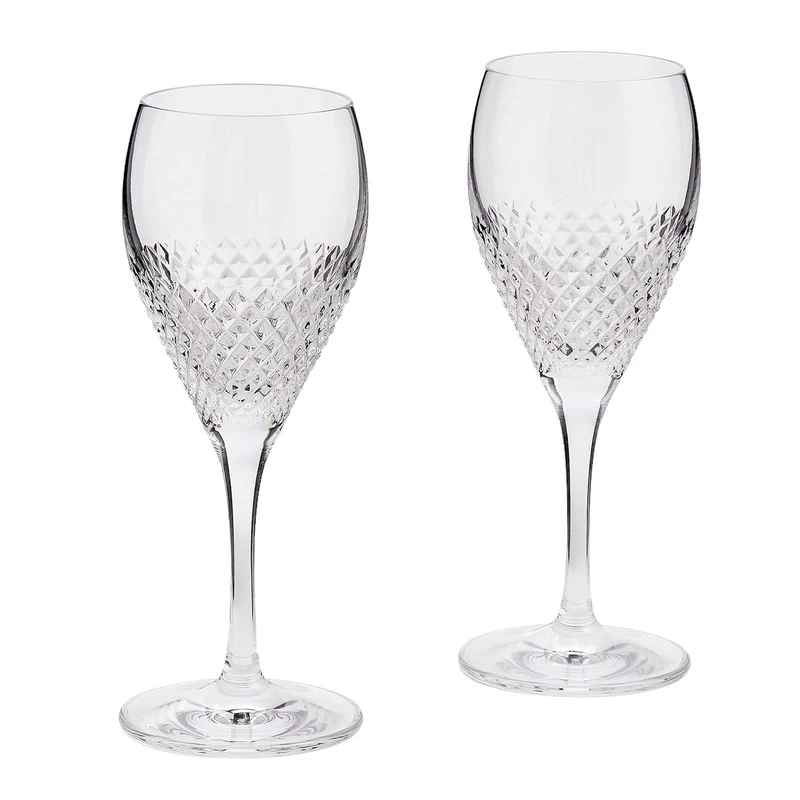 Vera Wang Diamond Mosaic Goblet Pair