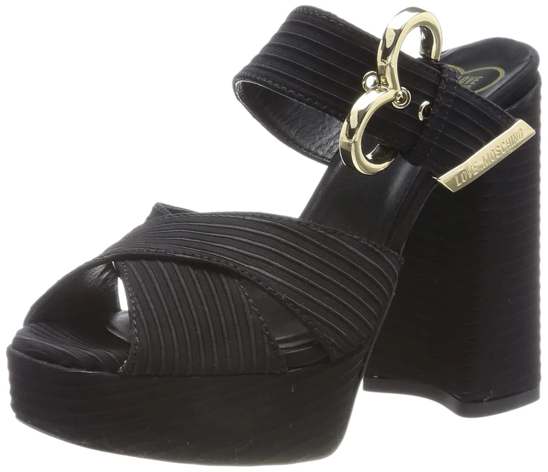Love Moschino Women's JA2809CG1GJL0 Mule, Black, 4 UK