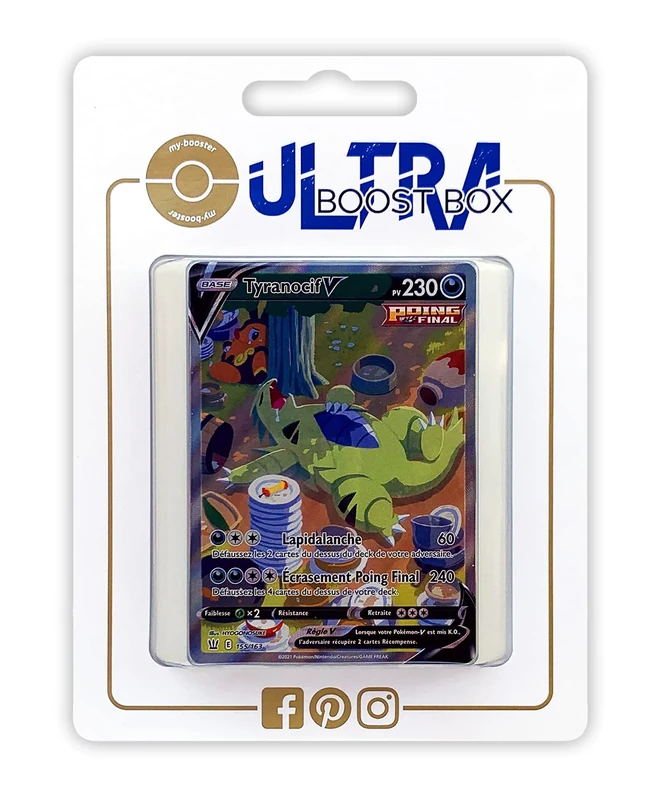 Tyranocif V (Tyranitar V) 155/163 Single Strike Alternative Full Art - Ultraboost X Epée et Bouclier 5 Styles de Combat - Box of 10 Pokemon French cards