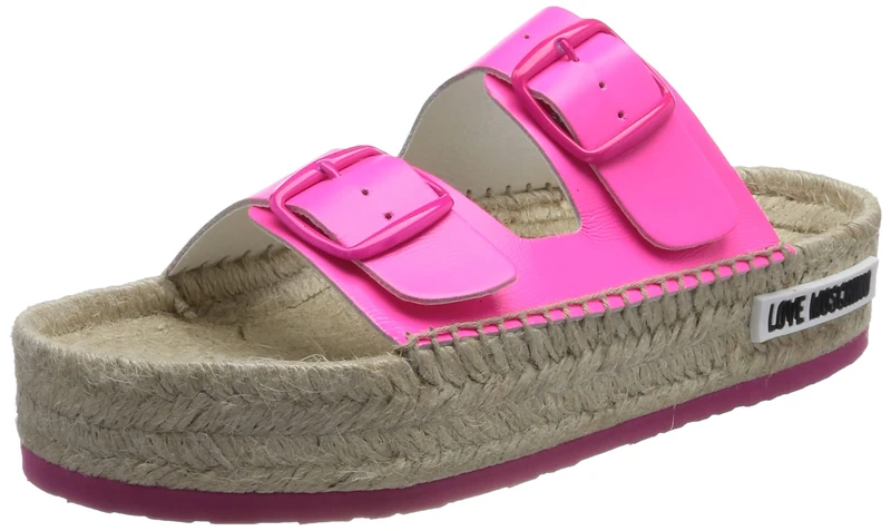 Love Moschino Women's JA28123G1GID0 Mule, Fuchsia, 7 UK
