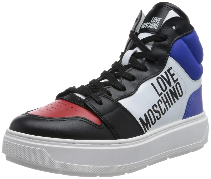 Love Moschino Women's Ja15284g1giac W.Sneakers, Mix Bi Ne Ross Blue, 4 UK