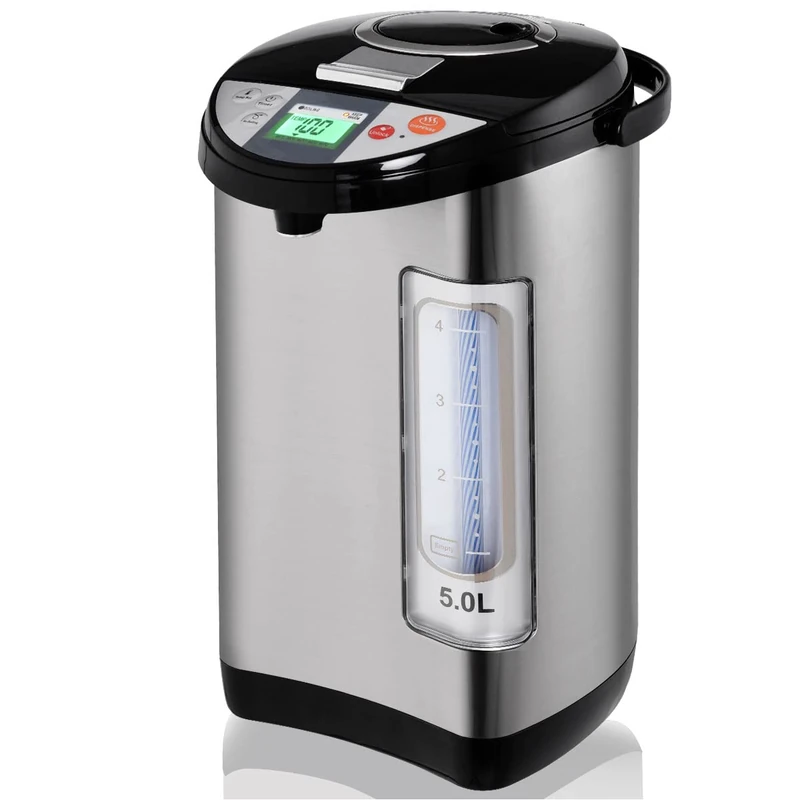 GiantexUK 5L Hot Water Dispenser, Stainless Steel Catering Urn with 24H Timer, Auto Re-Boil, Keep Warm Function & Lighted Water Gauge, Water Boiler
