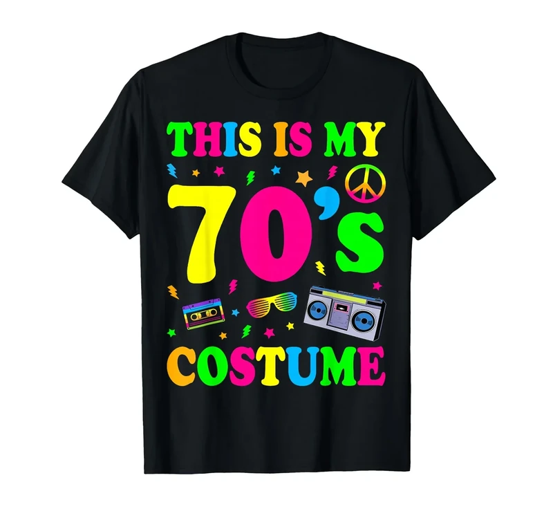 This is My 70s Costume Funny Groovy Peace Halloween T-Shirt