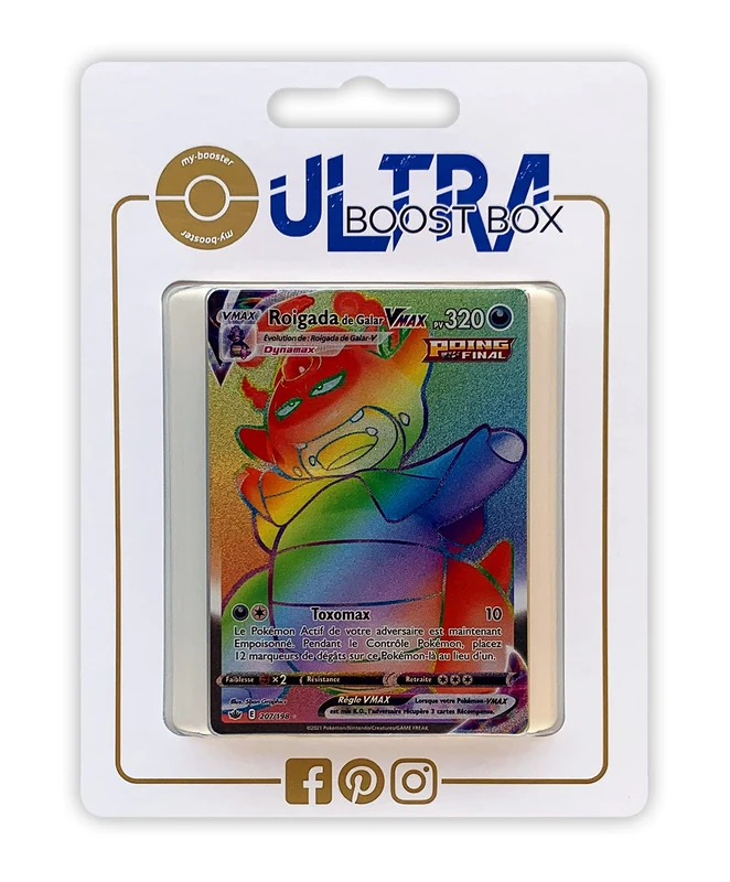 Roigada de Galar VMAX 207/198 Secret Rainbow Final Fist Ultraboost X Sword and Shield 6 Ice Reign - Box of 10 French Pokemon Cards - Image 1