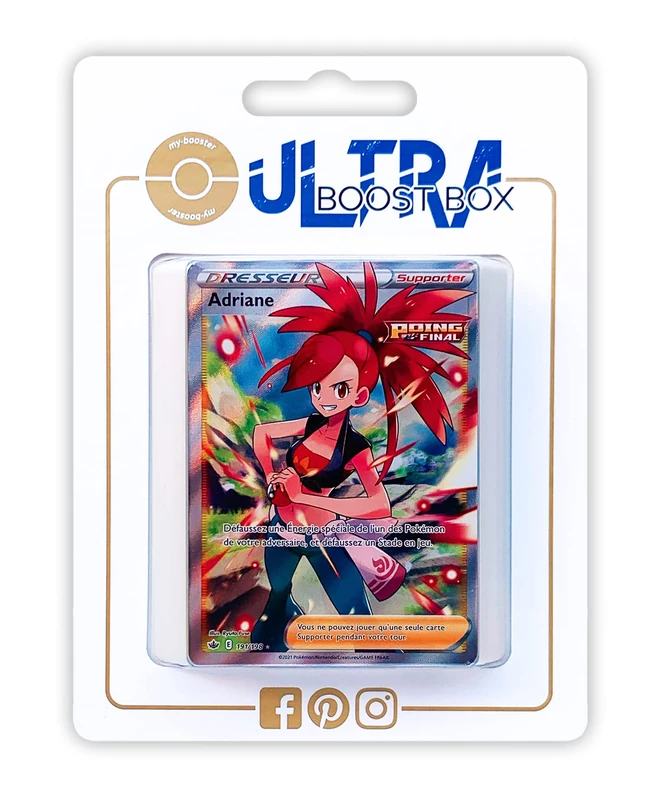 Adriane 191/198 Full Art Final Strike Trainer - Ultraboost X Sword & Shield 6 Ice Reign - Box of 10 French Pokémon Cards