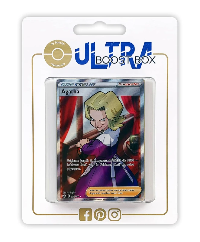 Agatha 186/198 Full Art Trainer - Ultraboost X Sword and Shield 6 Ice Reign - Box of 10 French Pokémon Cards