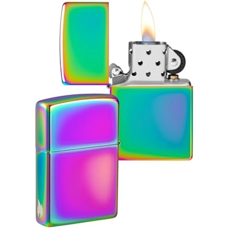 Zippo Windproof Lighter - Flame Design - Multicolor - Refillable - Reusable - Windproof - Gift Box - Metal - Made in USA - Amazon Exclusive