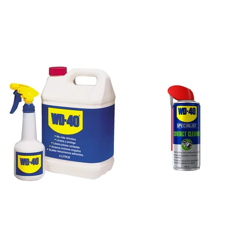WD-40 44506 Multi-Use Product 5L with Spray Bottle & Specialist Contact Cleaner 400ml