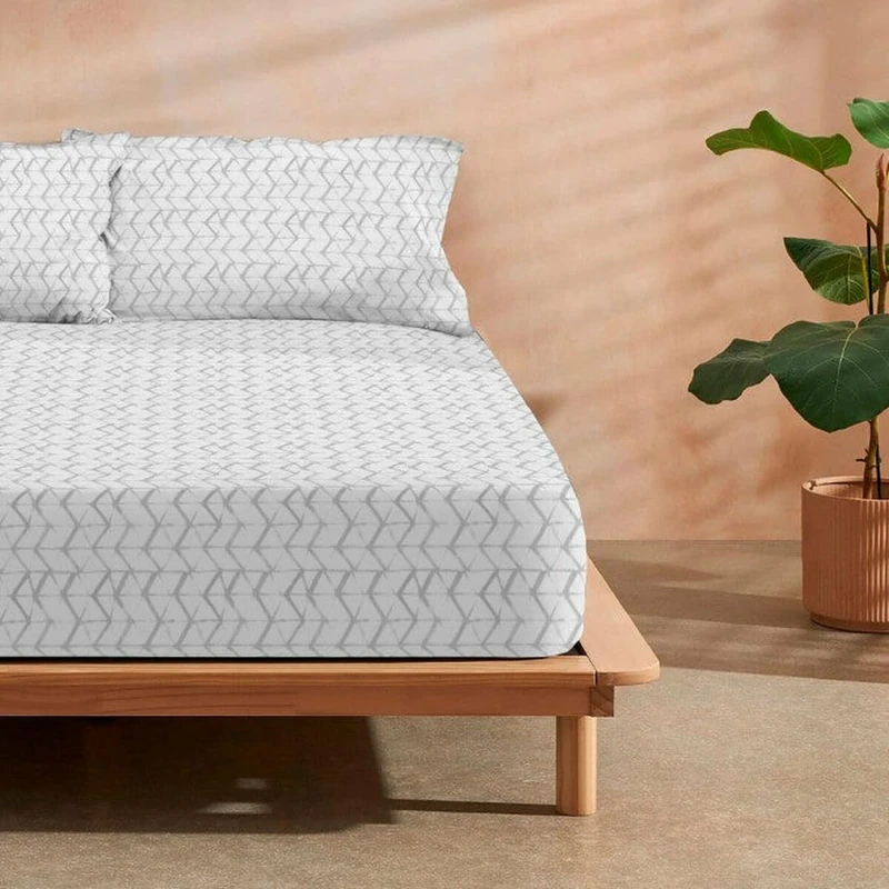 Belum | Atlanta Fitted Sheet 100% Cotton for Beds with 135/140 cm, Fitted Sheet 175 Threads - Image 1