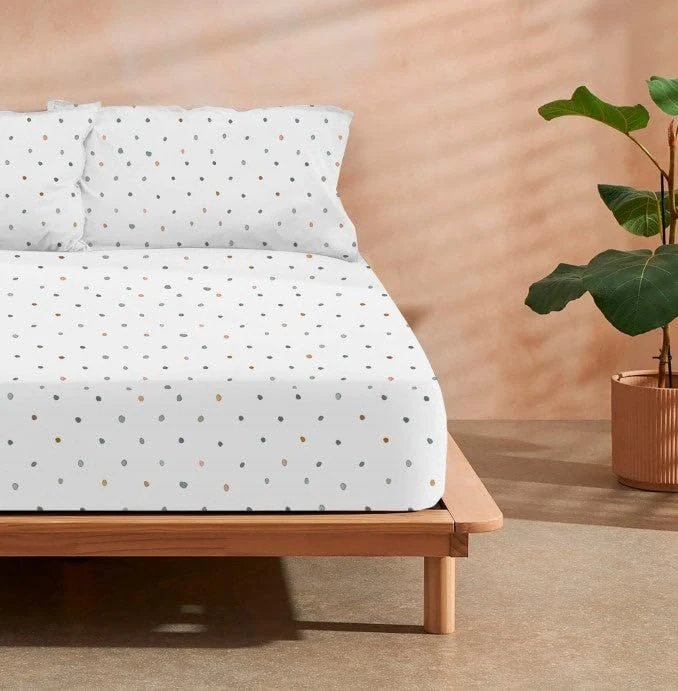 Belum Zuri Fitted Sheet 100% Cotton for 180 Thread Beds, Fitted Sheet 175