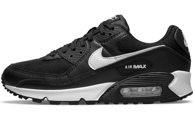 NIKE DH8010-002 WMNS AIR MAX 90 Women Black/White-Black UK 4