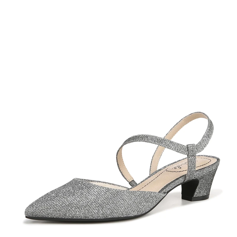 LifeStride Women's Minimalist Pump, Pewter Shimmer, 7 UK