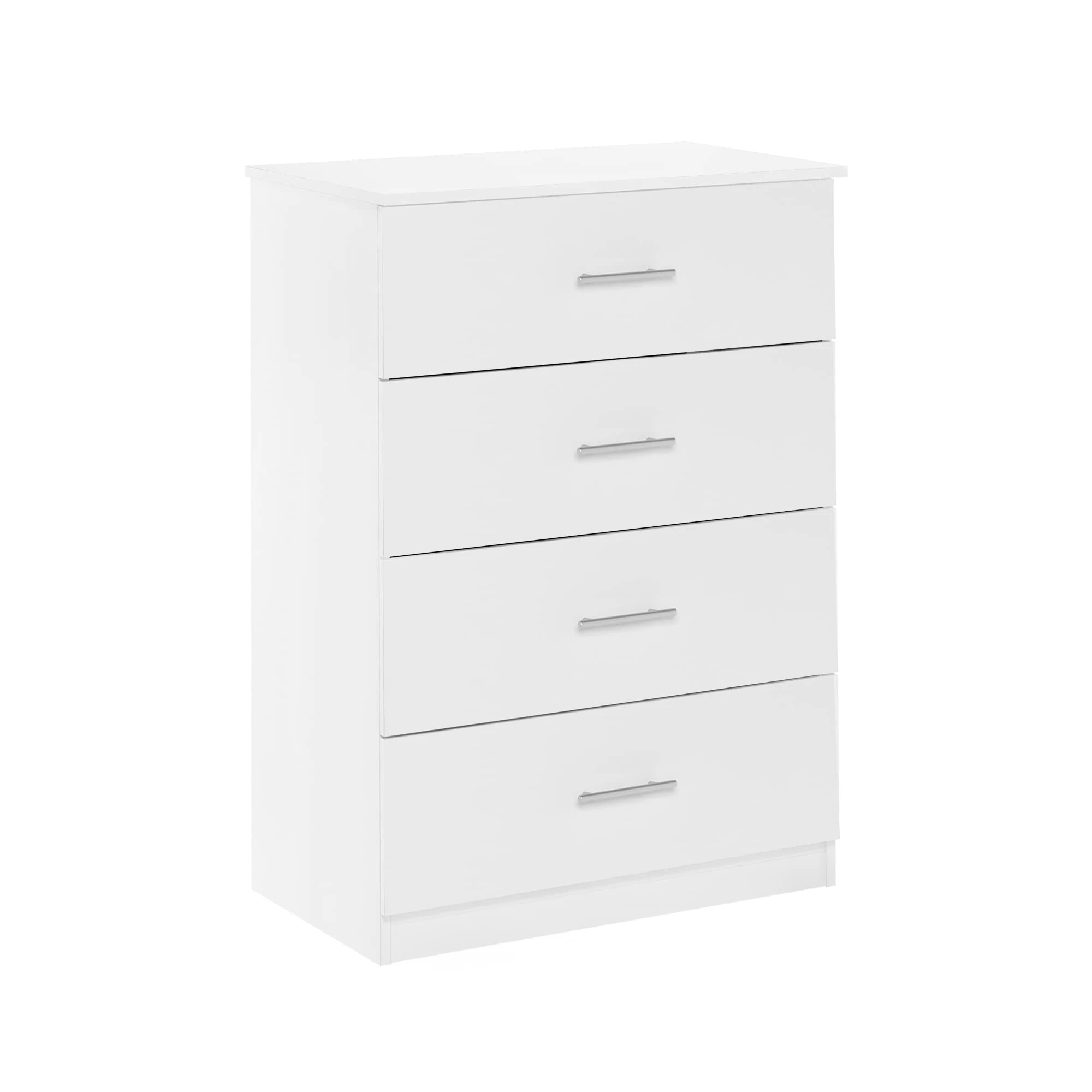 Furinno 4-Drawer Dresser with Handle, Solid White