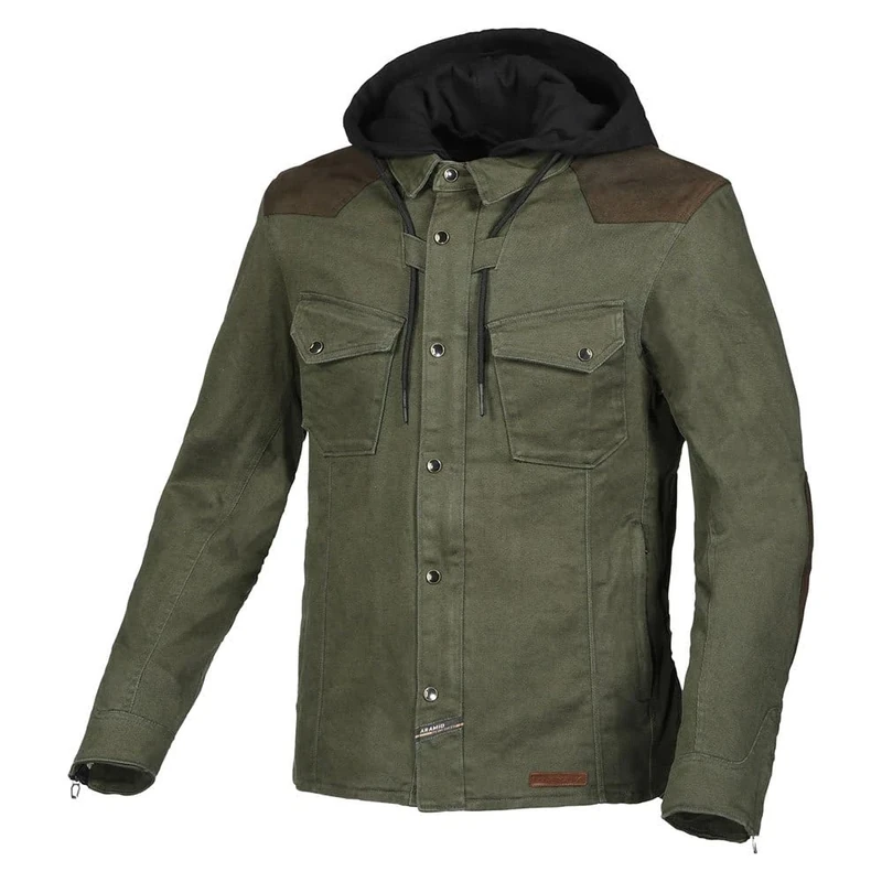 Macna Inland Motorcycle Sweatshirt M Green/Brown, Green/Brown, M